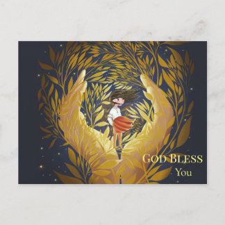 Magical childhood god bless you customisable  postcard