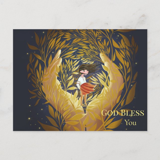 Magical childhood god bless you customisable  postcard (Front)