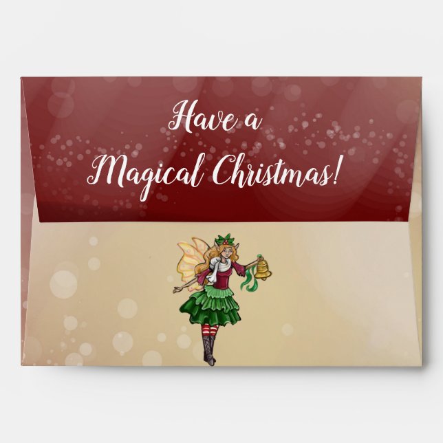 Magical Christmas Bell Fairy Envelopes (Back (Top Flap))