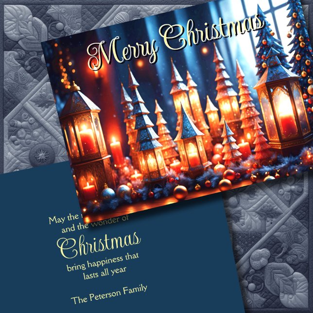 Magical Christmas Candles Tablescape Holiday Card (Creator Uploaded)