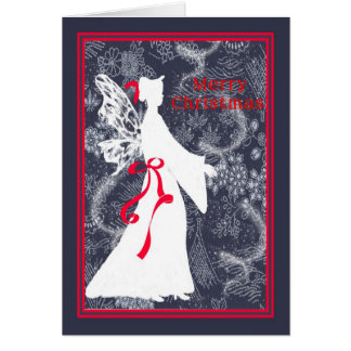 Magical Christmas Card with Angel Religious