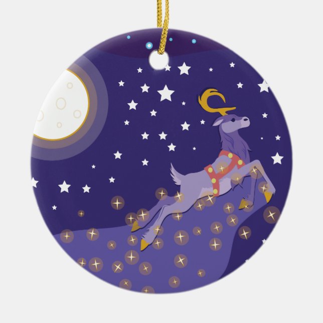 Magical Christmas Ceramic Tree Decoration (Front)