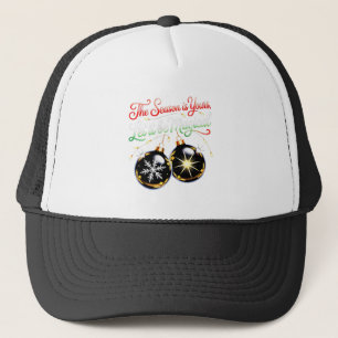 Magical Christmas Cozy Golden Glow Beanie Trucker Hat