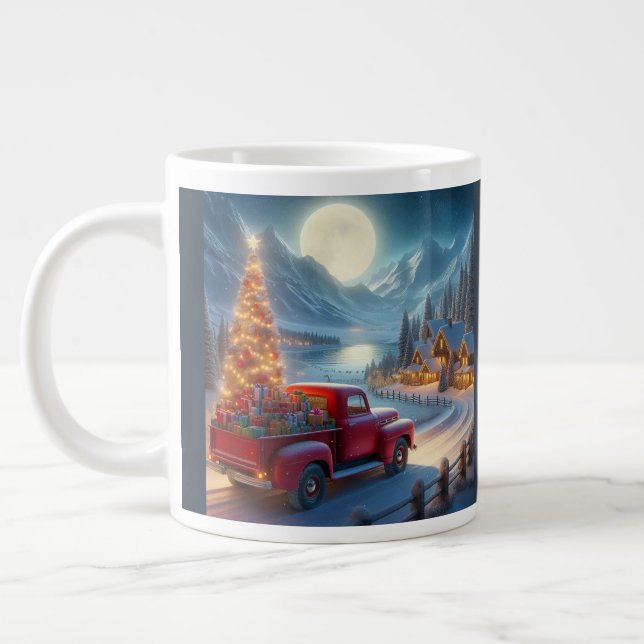 Magical Christmas Eve Delivery Large Coffee Mug (Left)