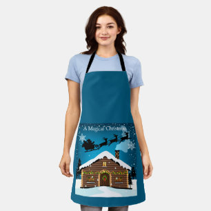 Magical Christmas Eve Santa's Sleigh & Cosy Log Apron