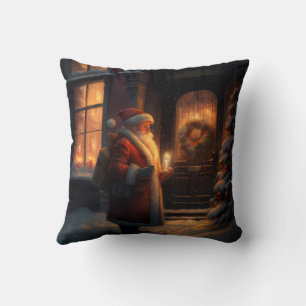 Magical Christmas eve throw pillow