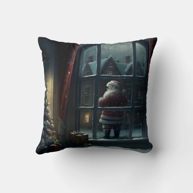 Magical Christmas eve  throw pillow (Back)