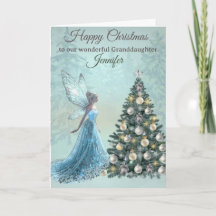 Magical Christmas Fairy Card for Granddaughter 