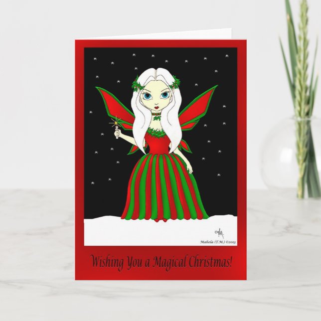 Magical Christmas Fairy Holiday Card (Front)
