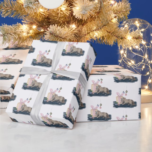 Magical Christmas gift paper with horse (Holidays)