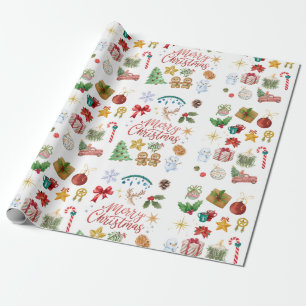Magical Christmas Gift Wrap Holiday Illustration