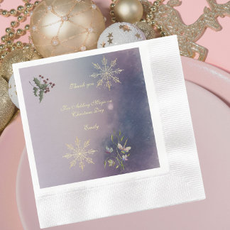 Magical Christmas Glow Christmas Birthday Napkins 