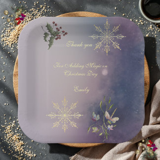 Magical Christmas Glow Christmas Birthday plates