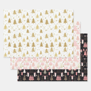 Magical Christmas Holiday Gifts Wrapping Paper Sheet