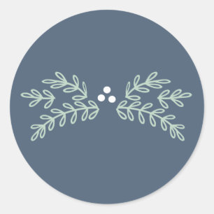 Magical Christmas Mistletoe ID441 Classic Round Sticker