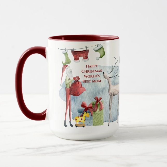 Magical Christmas Mug For Worlds Best MOM Custom (Left)