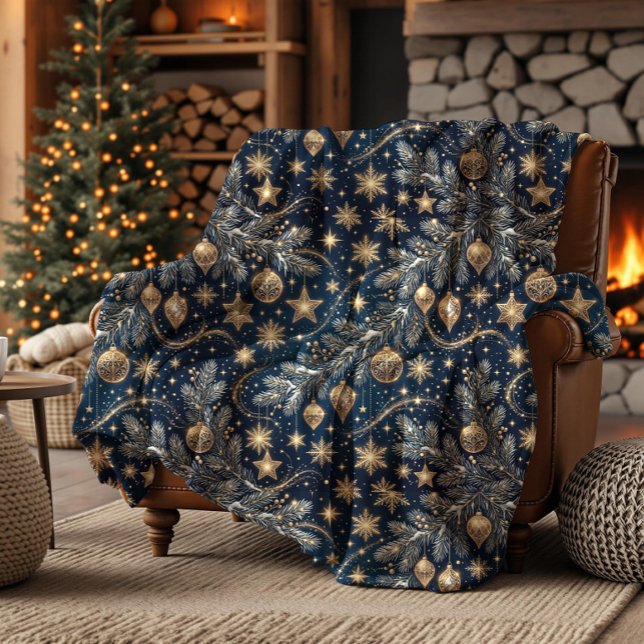 Magical Christmas Pattern Fleece Blanket (Creator Uploaded)