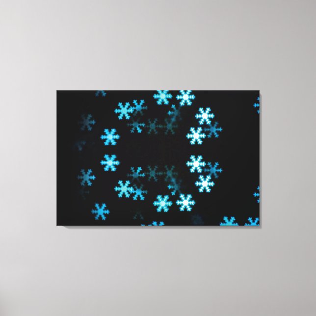 Magical Christmas Snowflakes Canvas Print (Front)