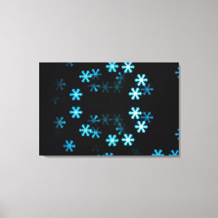 Magical Christmas Snowflakes Canvas Print