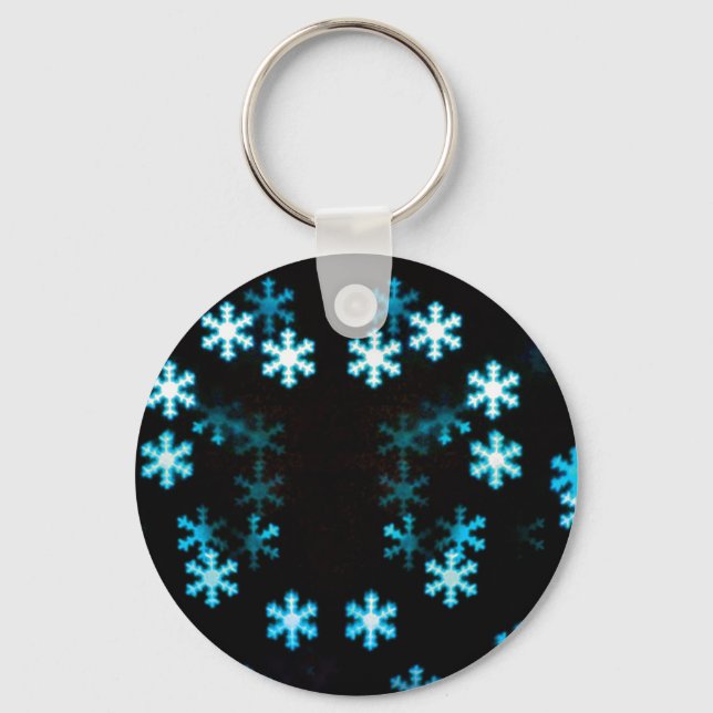 Magical Christmas Snowflakes Key Ring (Front)
