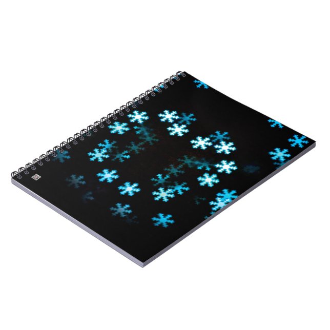 Magical Christmas Snowflakes Spiral Notebook (Left Side)