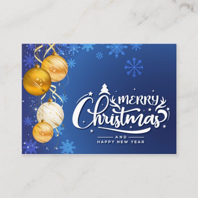 Magical Christmas Spirit – Festive Holiday Design Business Card (Front)