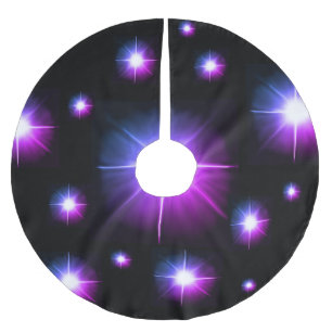 Magical christmas starry sky brushed polyester tree skirt