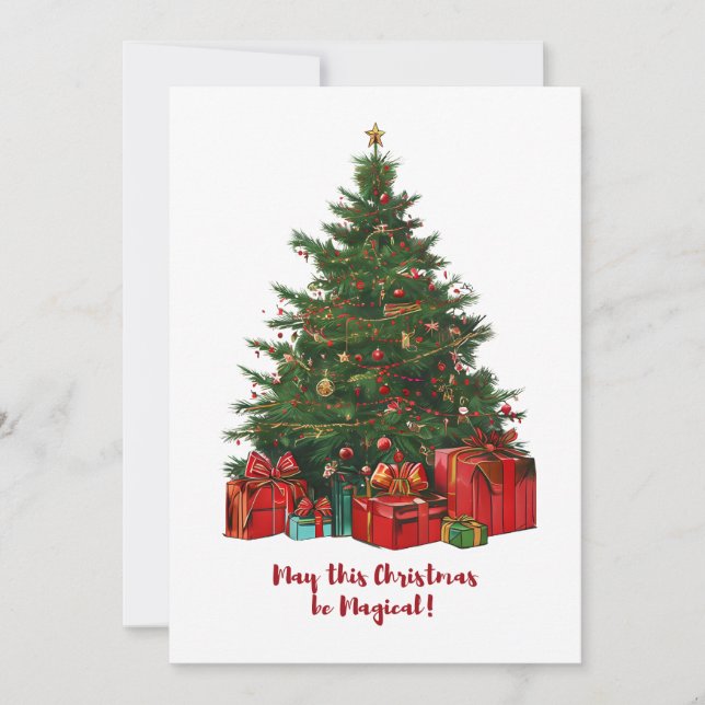 Magical Christmas Tree Holiday Card (Front)