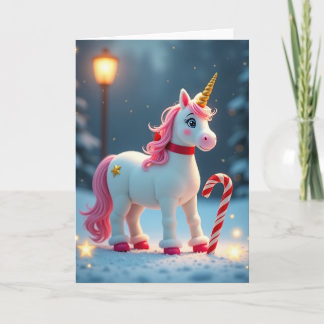 Magical Christmas Unicorn Card (Front)