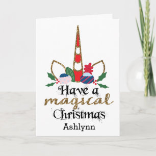 Magical Christmas Unicorn Card