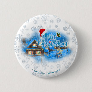 Magical Christmas Village 6 Cm Round Badge