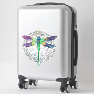 Magical colourful dragonfly mandala