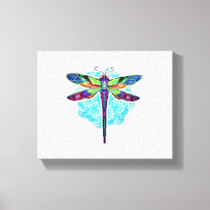 Magical Colourful Dragonfly Mandala    Canvas Print