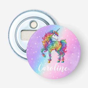 Magical colourful unicorn  bottle opener