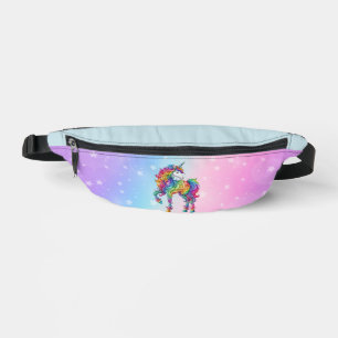 Magical colourful unicorn bum bags