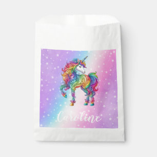 Magical colourful unicorn  favour bags