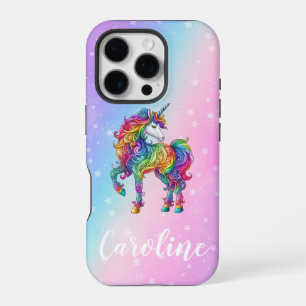 Magical colourful unicorn iPhone 16 pro case