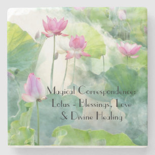 Magical Correspondence Coster: Lotus Stone Coaster