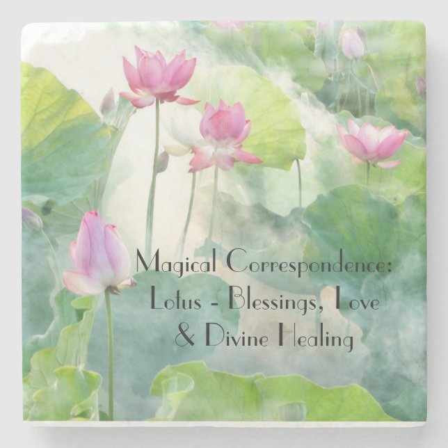 Magical Correspondence Coster: Lotus Stone Coaster (Front)