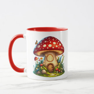 Magical Cottage Mushroom House Mug