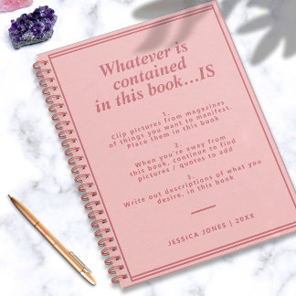 Magical Creation Box Pink Girly Manifestation Notebook