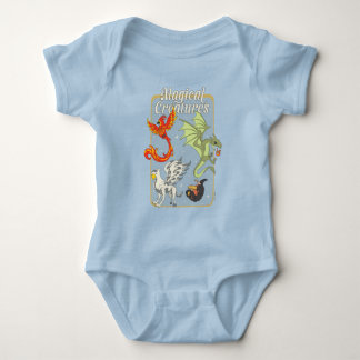 Magical Creatures Vintage Graphic Baby Bodysuit
