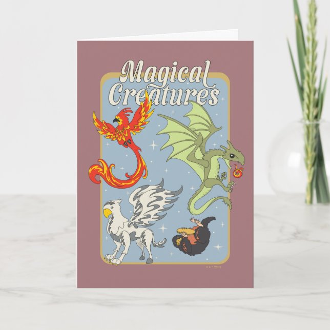Magical Creatures Vintage Graphic Card (Front)