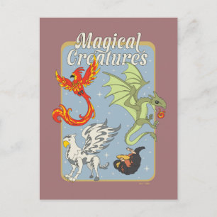 Magical Creatures Vintage Graphic Postcard