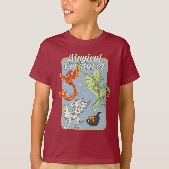Magical Creatures Vintage Graphic T-Shirt (Front)