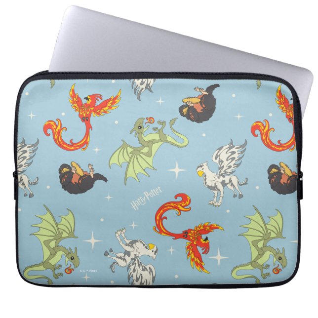 Magical Creatures Vintage Pattern Laptop Sleeve (Front)