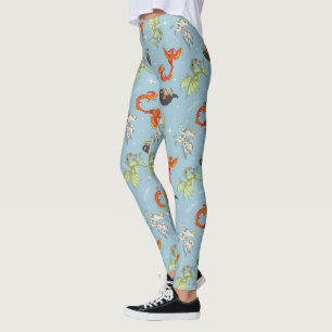 Magical Creatures Vintage Pattern Leggings