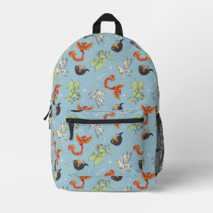 Magical Creatures Vintage Pattern Printed Backpack