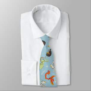 Magical Creatures Vintage Pattern Tie