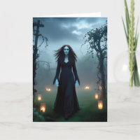 Magical, Creepy Witch "Happy Halloween!" Greeting